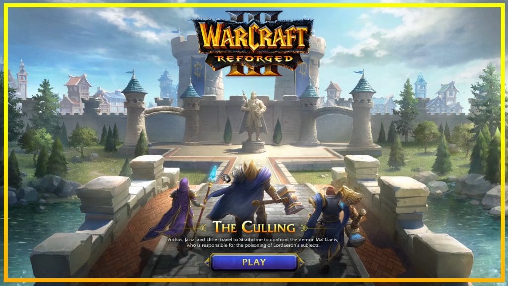 Dalaran recreada en el editor de mapas de WarCraft III: Reforged