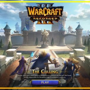Dalaran recreada en el editor de mapas de WarCraft III: Reforged