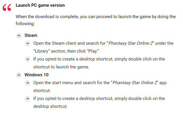 Phantasy Star Online 2 Steam