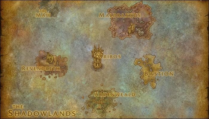 Mapa de World of WarCraft: Shadowlands en la Alpha