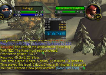 Nuevo record de leveo a nivel máximo en Shadowlands : 5:37 horas