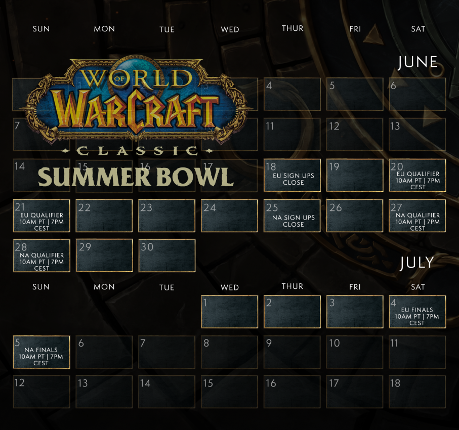 World of Warcraft Classic Summer Bowl – El torneo PvP