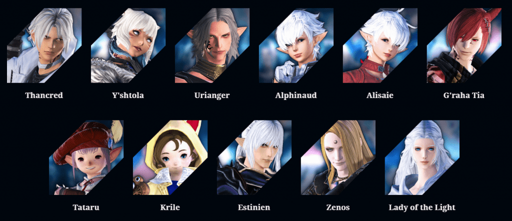 Final Fantasy XIV: Endwalker - Personajes principales.