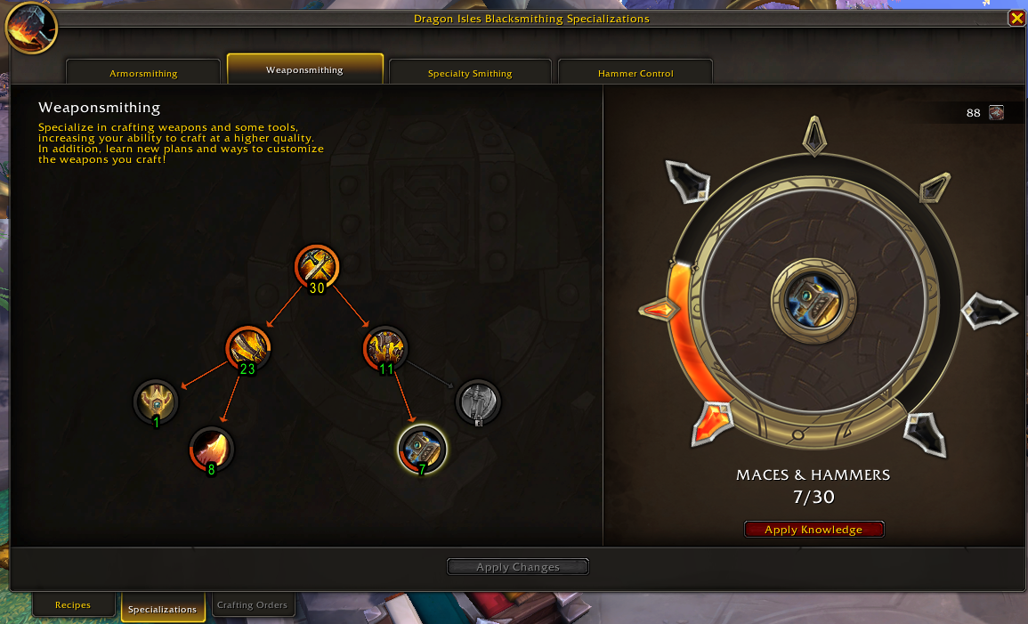 No habrá reset o respec de profesiones en The War Within.